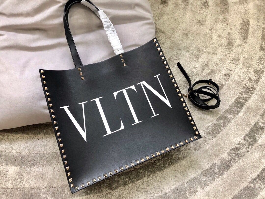 Valentino华伦天奴VLTN品牌大logo牛皮购物袋0978
