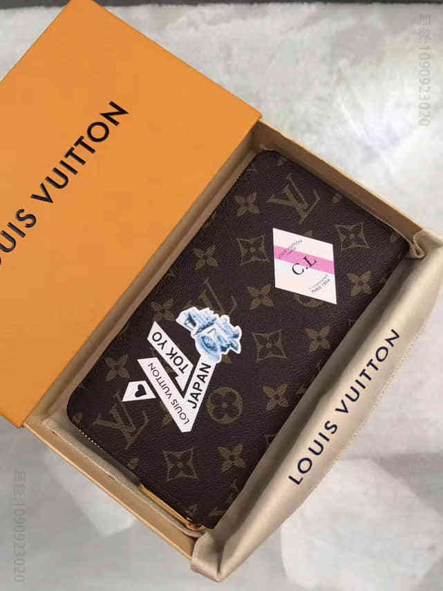 M60017丝印 MY LV WORLD TOUR 世界之旅系列zippy拉链钱夹