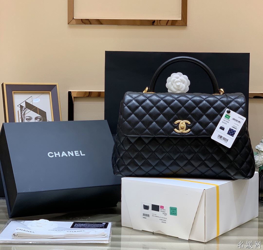 Chanel/香奈儿 Coco handle 大号手提包 A92995黑色