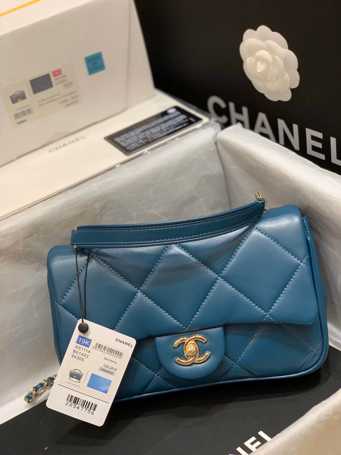 Chanel/香奈儿 2023早春最新款flag bag AS1114蓝色