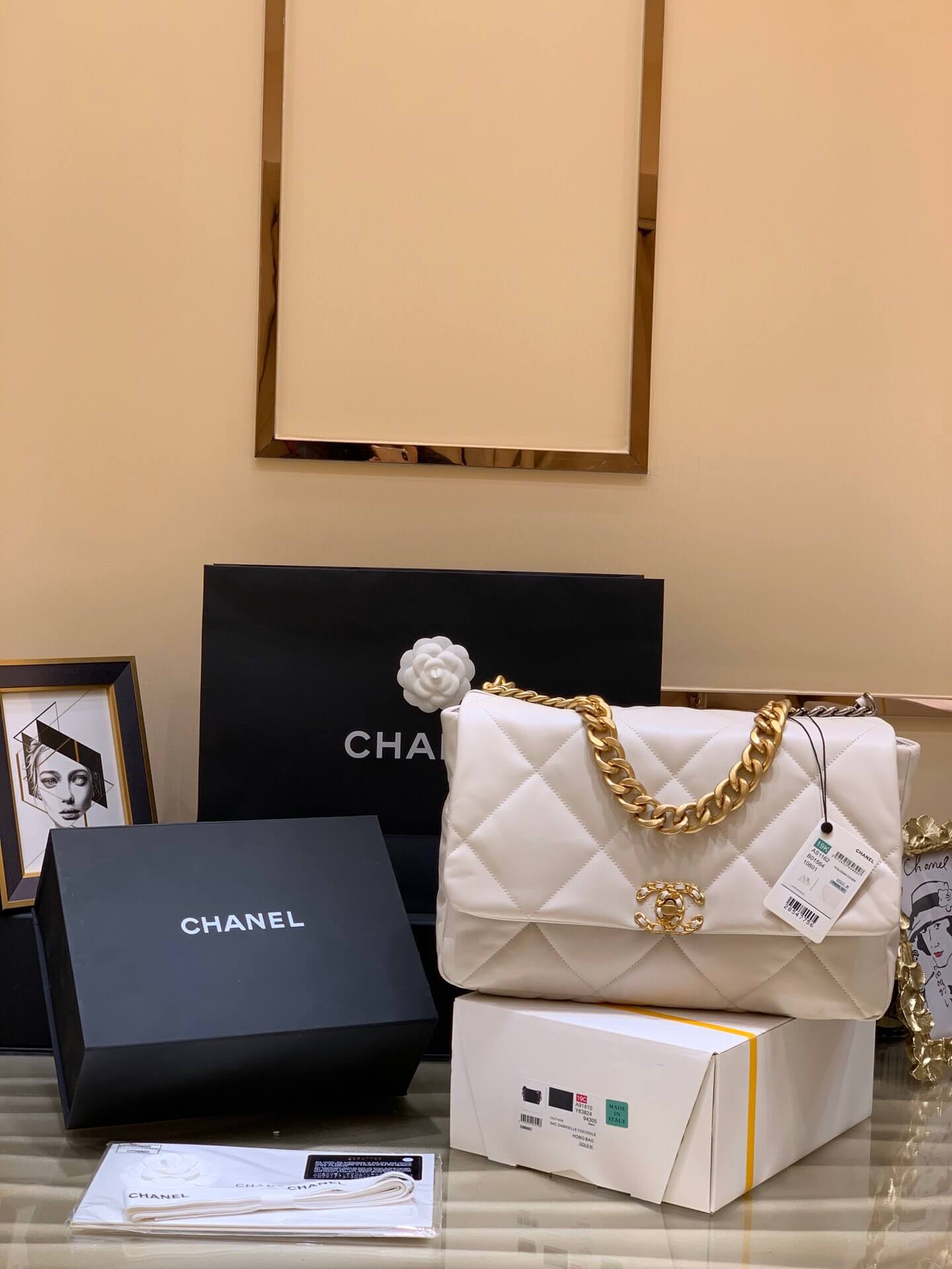 Chanel/香奈儿 专柜最新款19 bag大号 AS1162