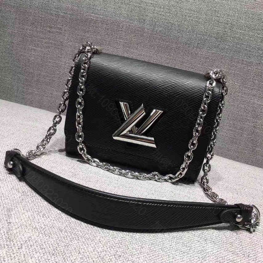 路易威登/LV 黑色水波纹 TWIST 小号手袋 M50332