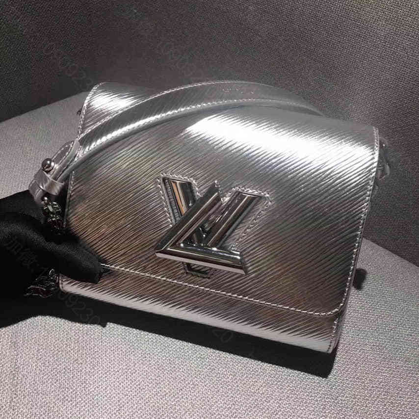 路易威登/LV 银色水波纹 TWIST 小号手袋 M50323