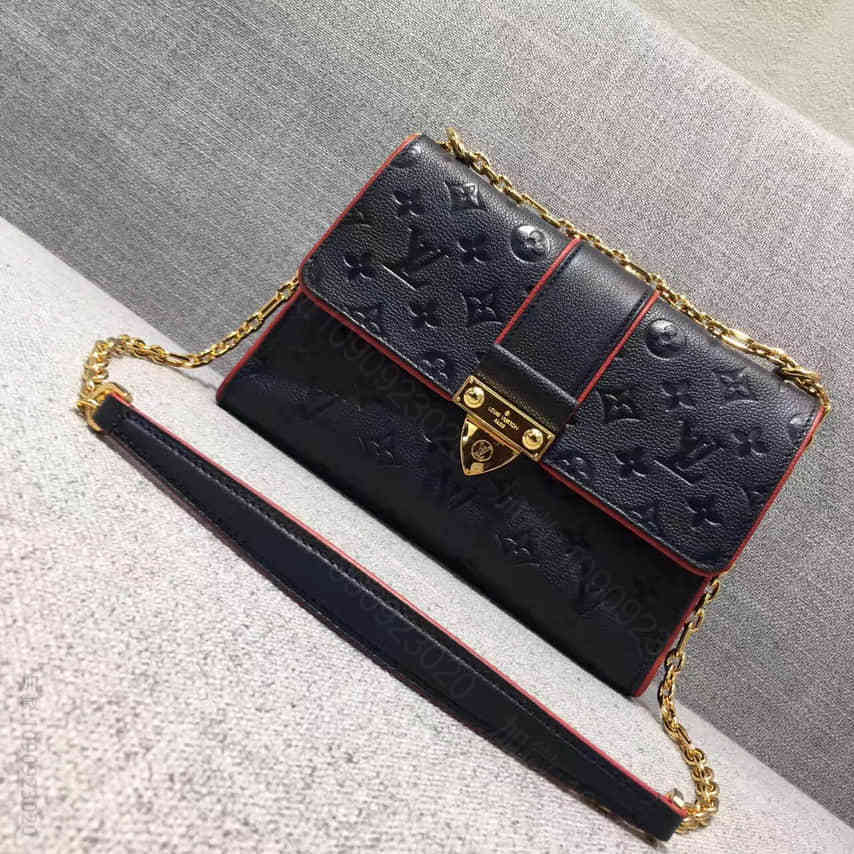 LV Monogram Empreinte海蓝色压纹牛皮 SAINT SUL...