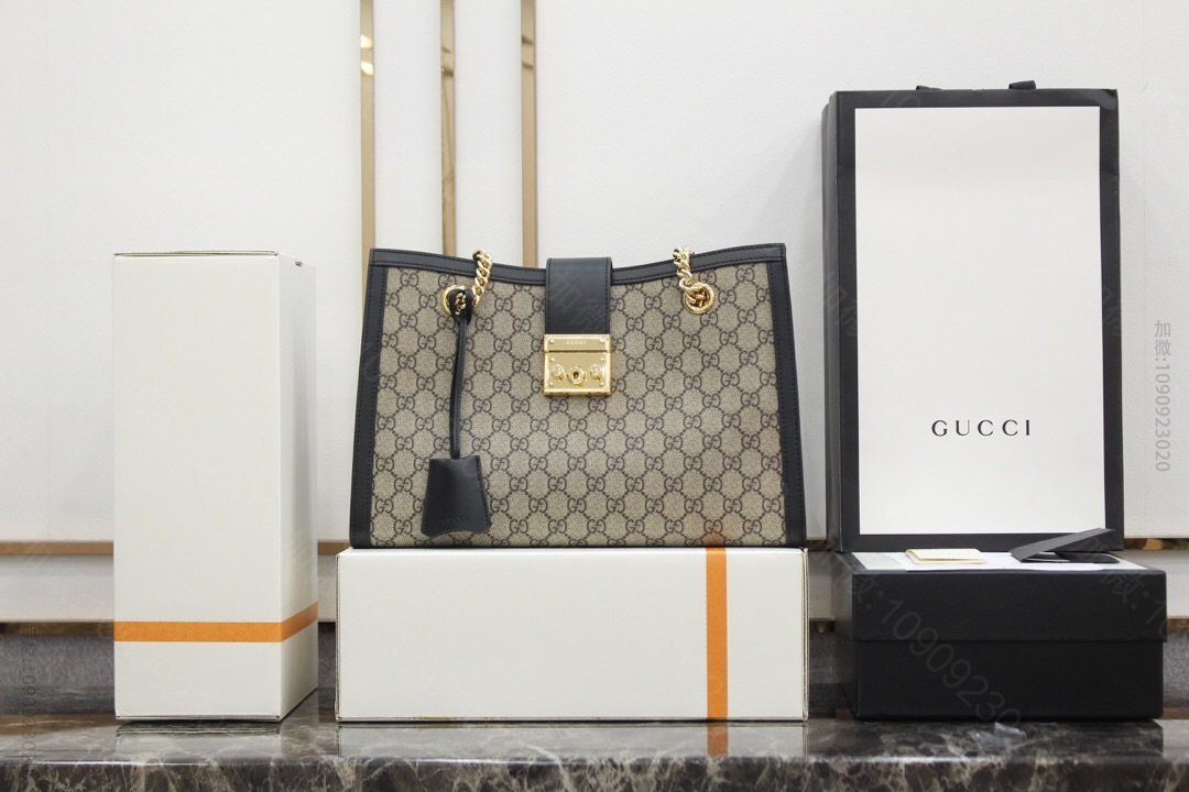 Padlock系列GG中号肩背包 479197黑色