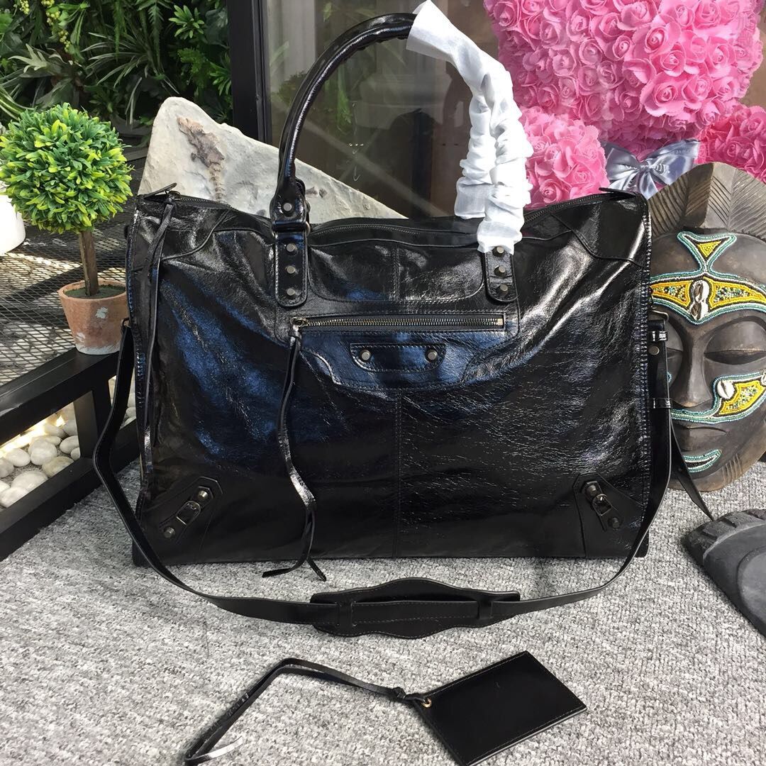 Balenciaga巴黎世家 CITY油蜡皮机车包368