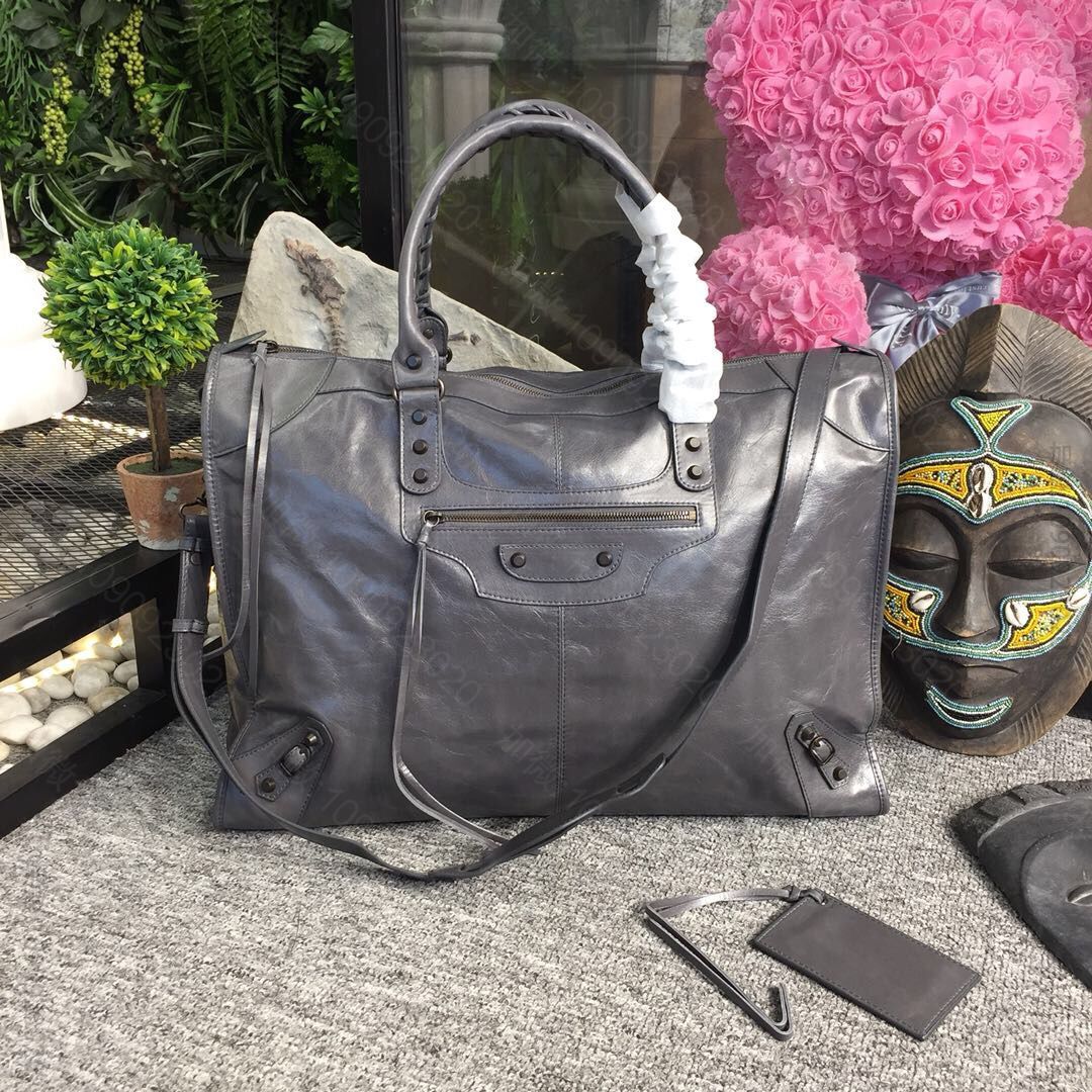 Balenciaga巴黎世家 CITY油蜡皮机车包368