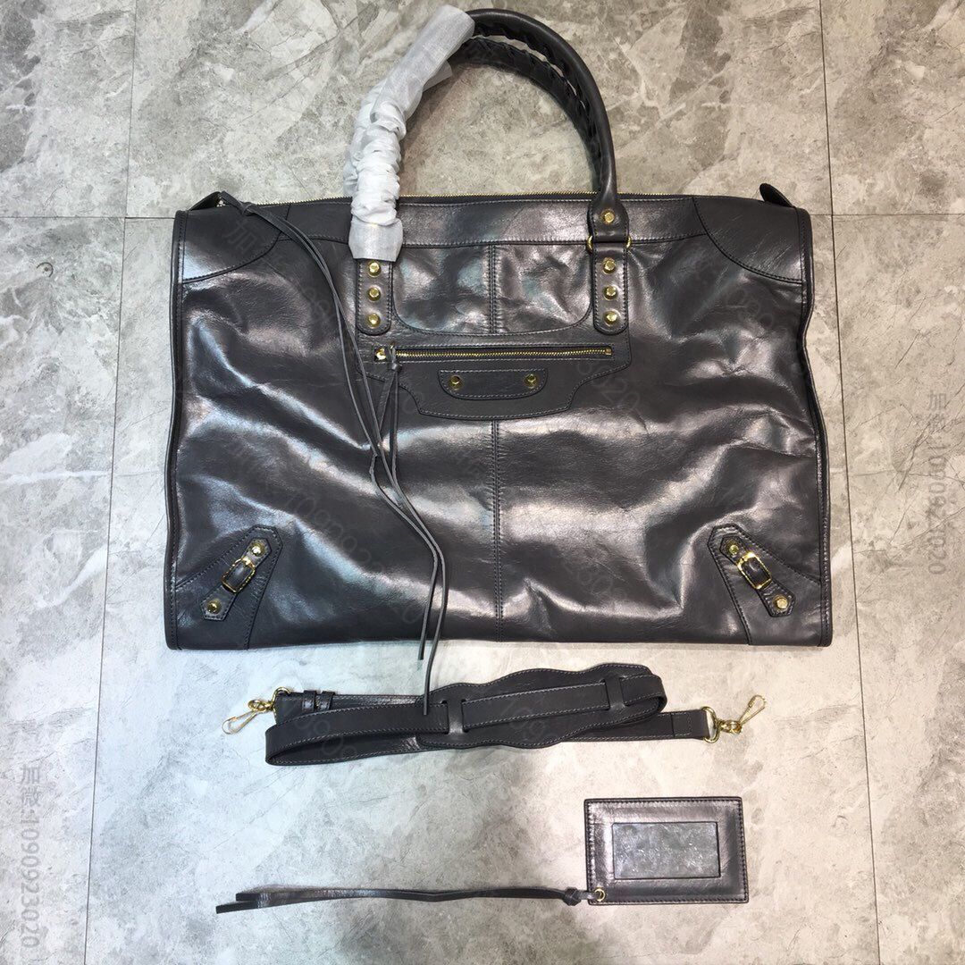 Balenciaga巴黎世家 CITY油蜡皮机车包368