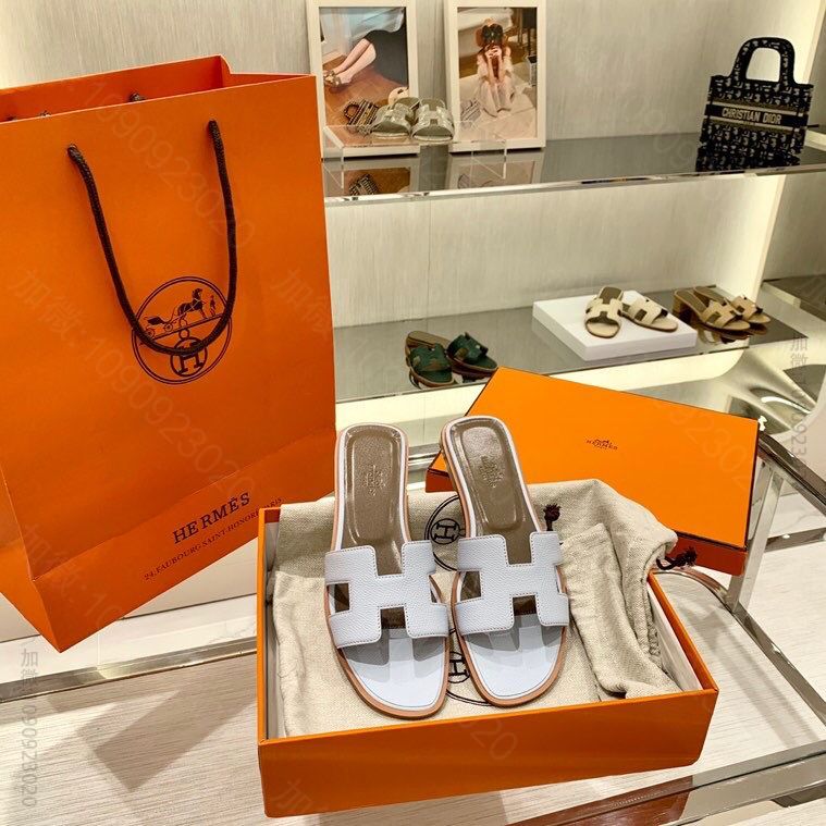 hermes爱马仕 纯手工老师傅一对一高端定制女款拖鞋