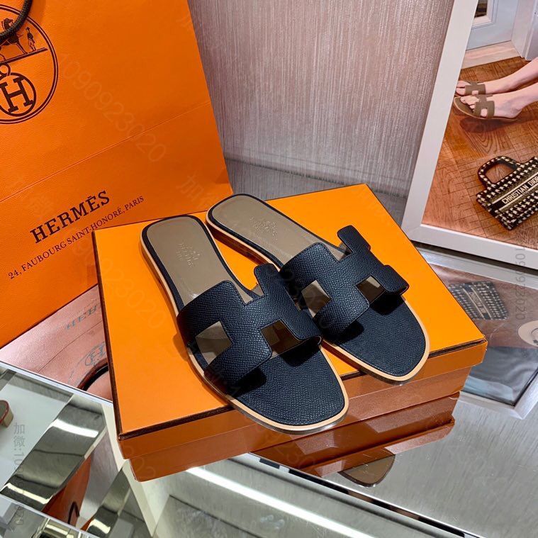 hermes爱马仕 纯手工老师傅一对一高端定制女款拖鞋