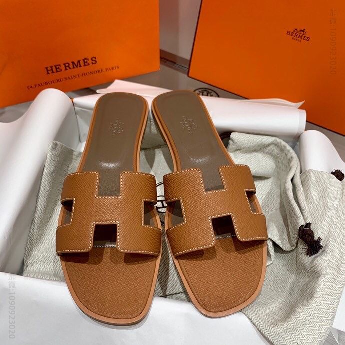 hermes爱马仕 纯手工老师傅一对一高端定制女款拖鞋