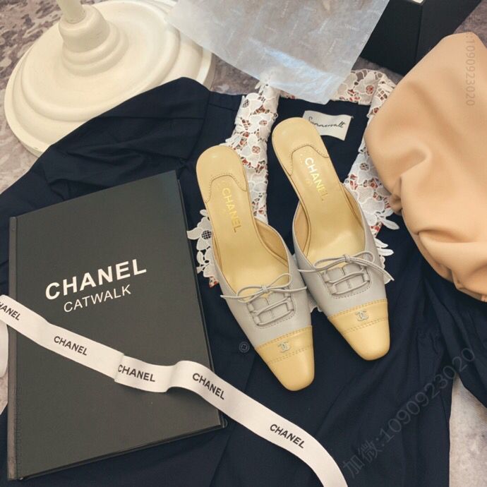 chanel香奈儿 小香中古Vintage 蝴蝶系带尖头跟鞋
