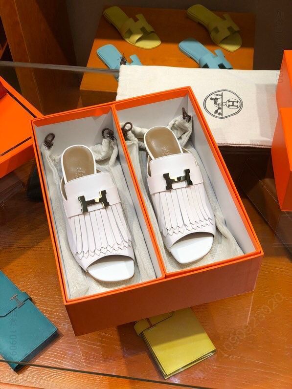 【HERMES】爱马仕 法国epsom原厂手掌纹女士拖鞋