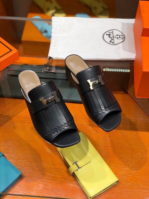 【HERMES】爱马仕 法国epsom原厂手掌纹女士拖鞋