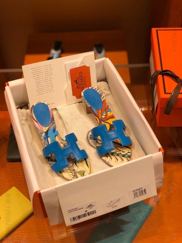 Hermes爱马仕 H家2023最新升级版经典百搭气质中跟拖鞋