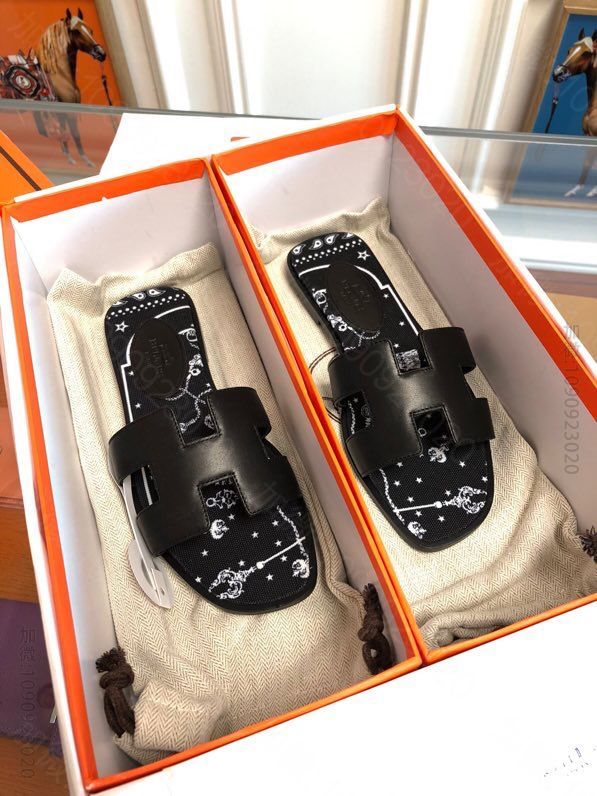 Hermes爱马仕 2023最新升级经典 H面款拖鞋 epson皮女款拖鞋