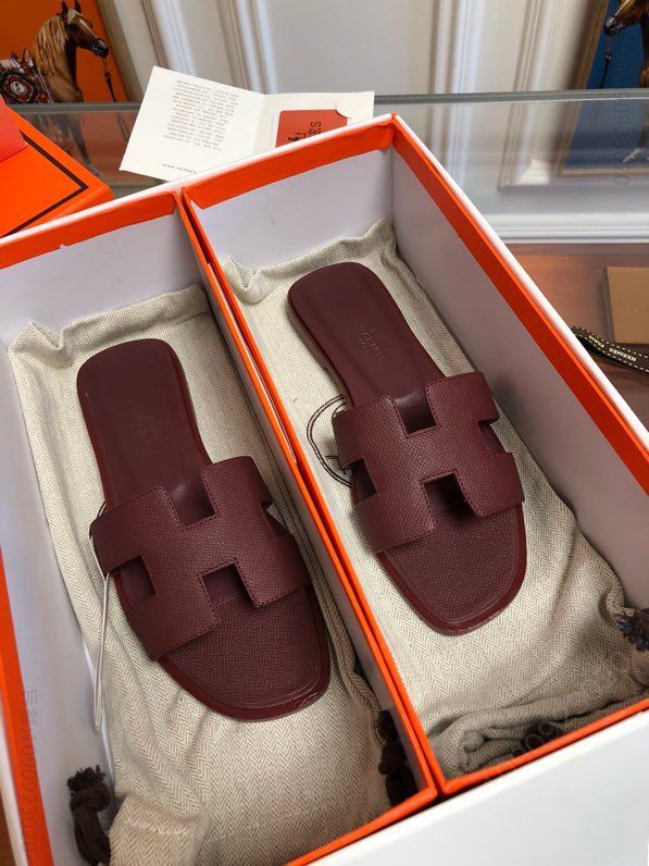 Hermes爱马仕 2023最新升级经典 H面款拖鞋 epson皮女款拖鞋