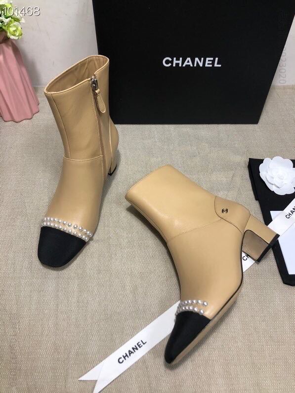 chanel香奈儿 进口混种羊皮小香2023秋冬新款靴子