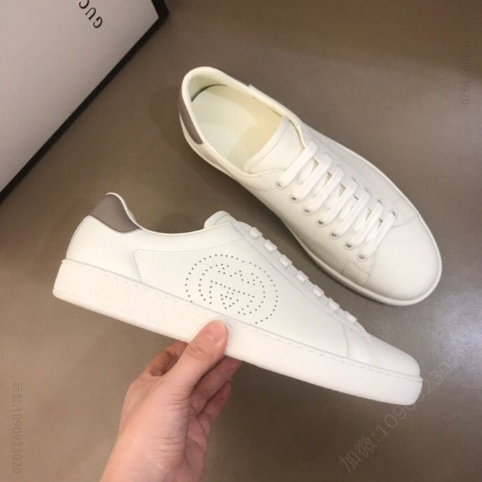 GUCCI古驰 意大利进口原版皮料G家经典小白鞋