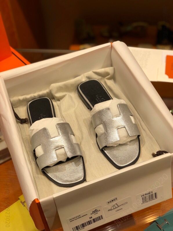 Hermes爱马仕 2023最新升级经典 H面款拖鞋 epson皮女款拖鞋