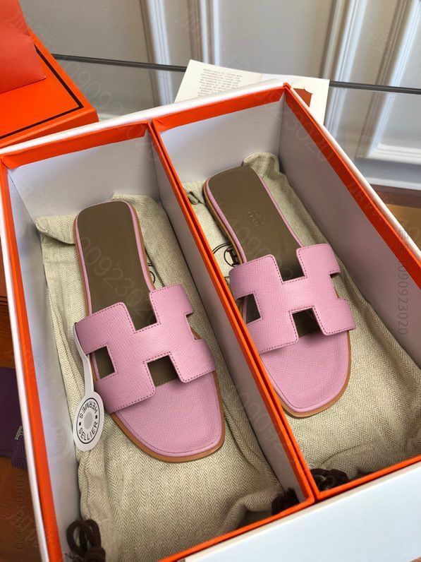 Hermes爱马仕 2023最新升级经典 H面款拖鞋 epson皮女款拖鞋