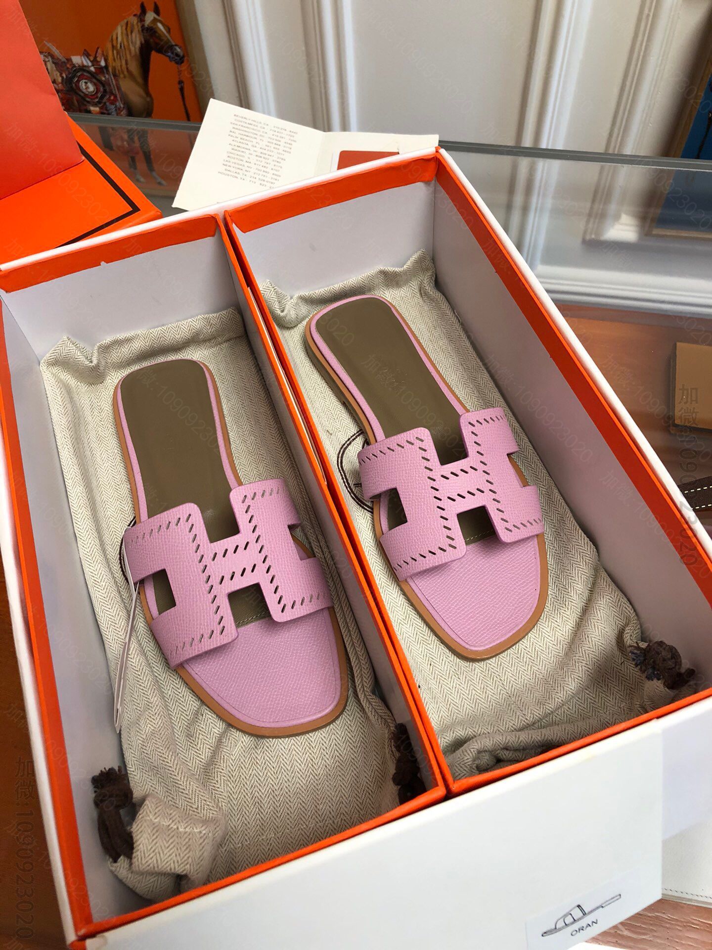Hermes爱马仕 2023最新升级经典 H面款拖鞋 epson皮女款拖鞋