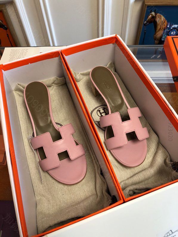 Hermes爱马仕 2023最新升级经典 H面款拖鞋 epson皮女款拖鞋