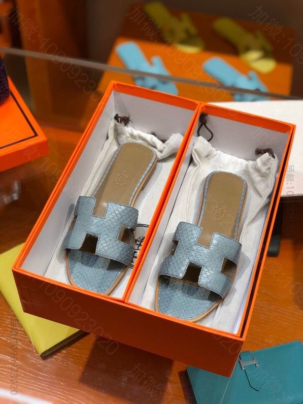 HERMES爱马仕 独家原版一比一定制真皮大底拖鞋