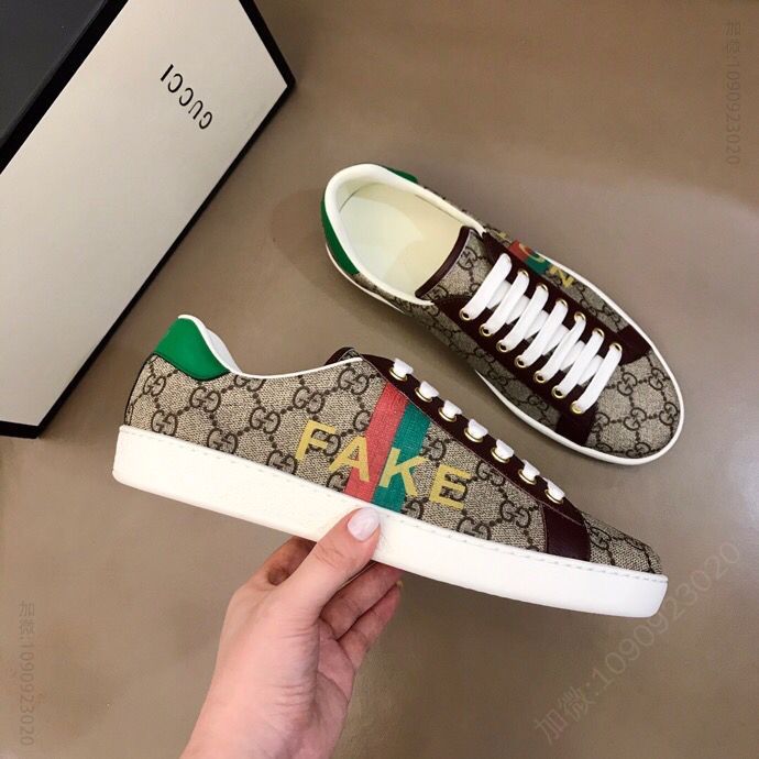 Gucci古驰 Supreme高级人造帆布G家2023品牌经典Ace系列运动鞋