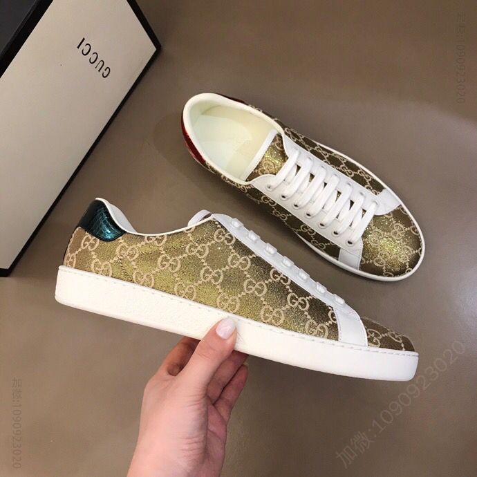 Gucci古驰 Supreme高级人造帆布G家2023品牌经典Ace系列运动鞋