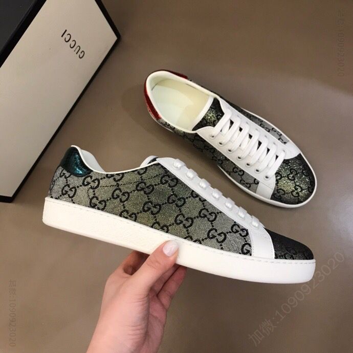 Gucci古驰 Supreme高级人造帆布G家2023品牌经典Ace系列运动鞋