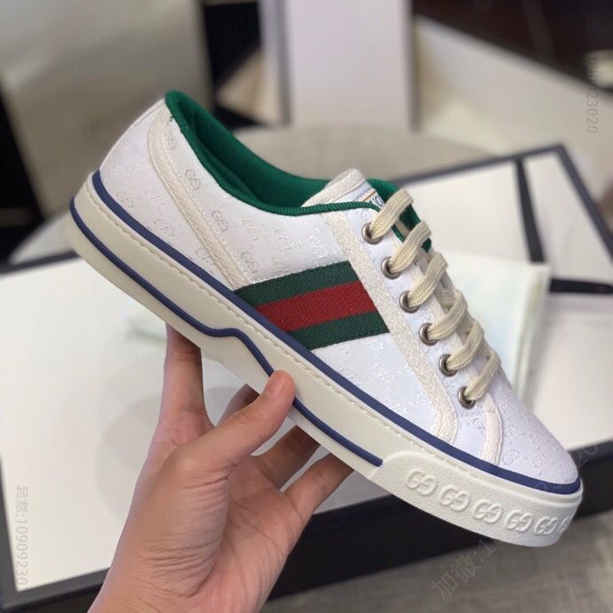 GUCCI古驰 采用棉布材质G家1977运动鞋