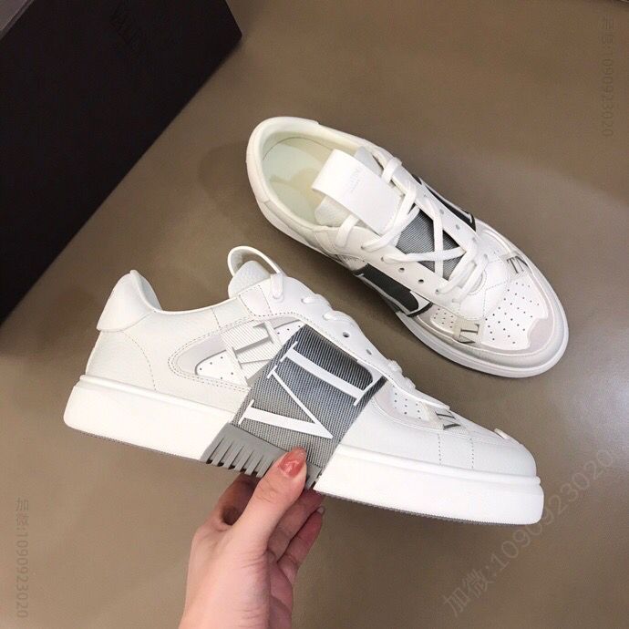 华伦天奴 V L7N 2023春夏情侣款小牛皮绑带运动鞋