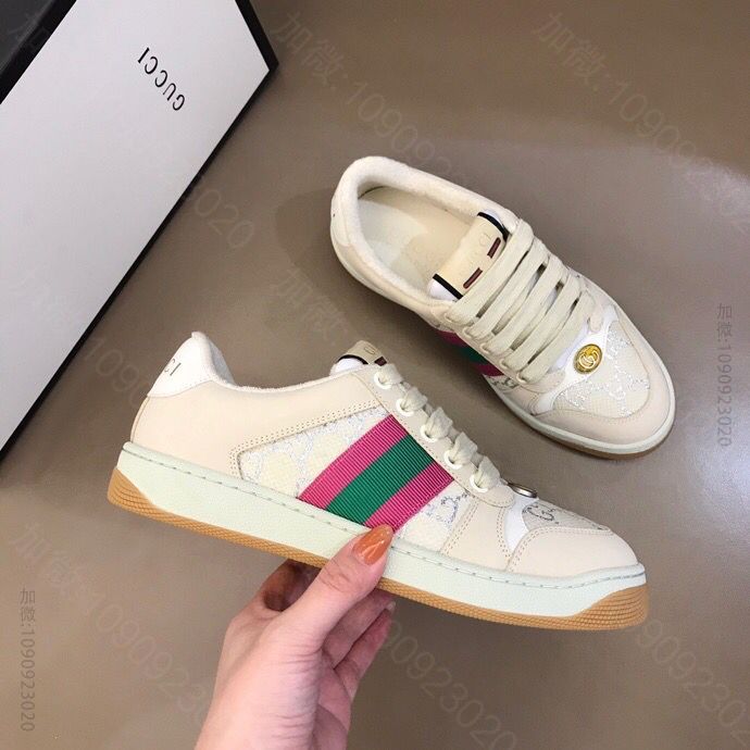 gucci古驰 Gu～i情侣低帮运动鞋系列复古小脏鞋平板鞋