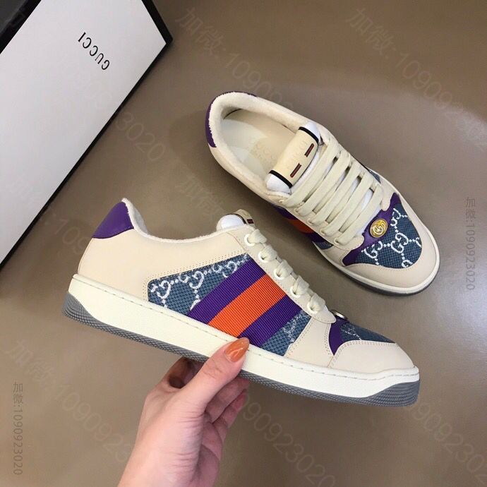 gucci古驰 Gu～i情侣低帮运动鞋系列复古小脏鞋平板鞋