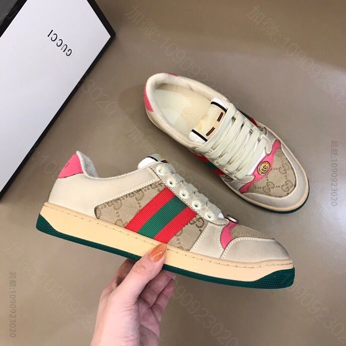 gucci古驰 Gu～i情侣低帮运动鞋系列复古小脏鞋平板鞋