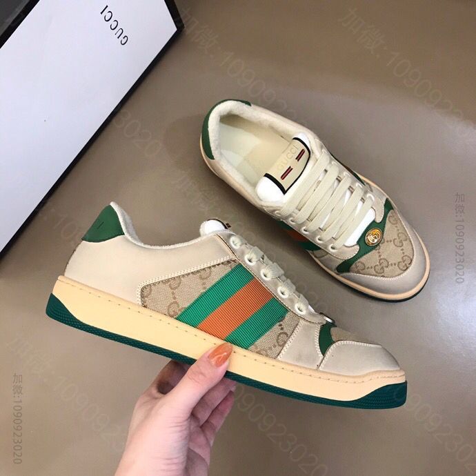 gucci古驰 Gu～i情侣低帮运动鞋系列复古小脏鞋平板鞋