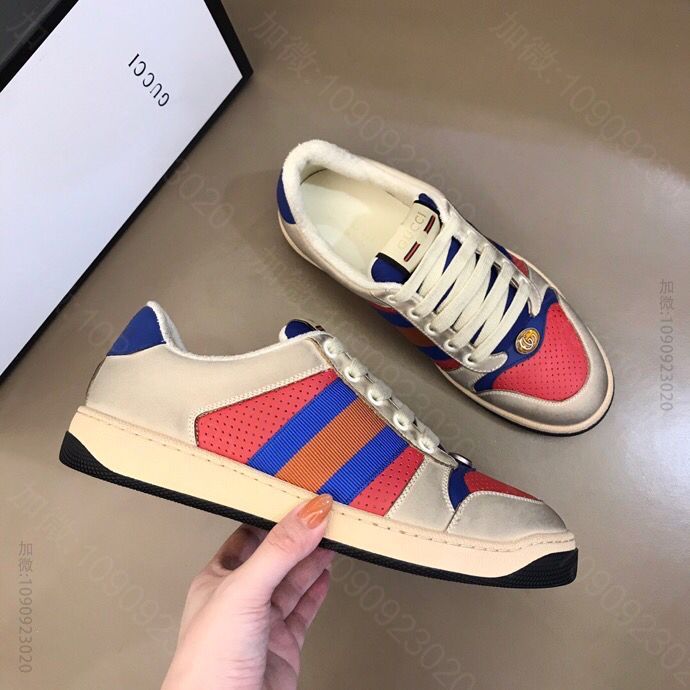 gucci古驰 Gu～i情侣低帮运动鞋系列复古小脏鞋平板鞋
