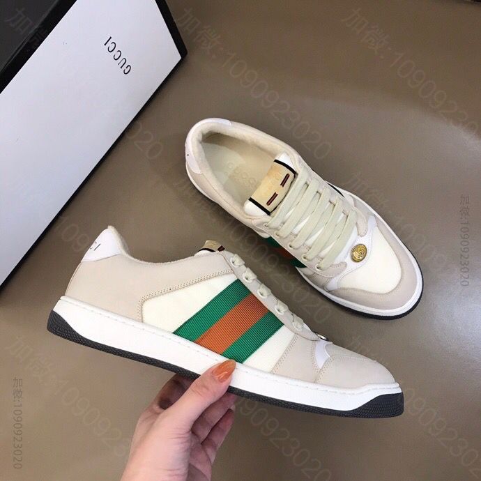 gucci古驰 Gu～i情侣低帮运动鞋系列复古小脏鞋平板鞋