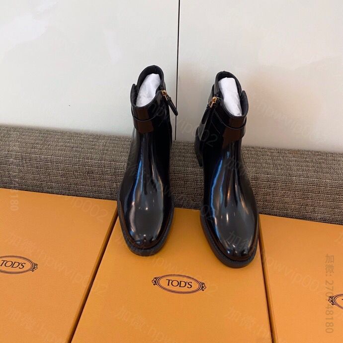 【TODS】秋冬侧拉链复古T扣切尔西短靴 复刻托德斯短靴 