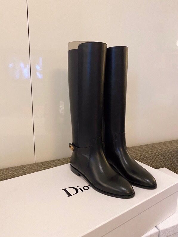 复刻迪奥女士长靴 Dior/迪奥 专柜最新爆款新款高筒骑士靴 复刻迪奥长靴 