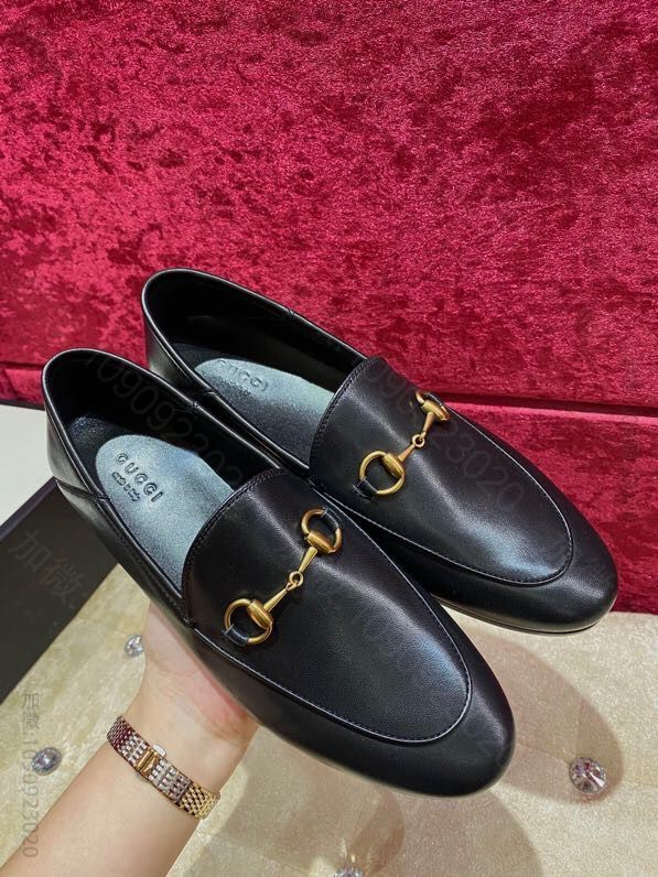 Gucci古驰 Jordaan系列皮革马衔扣乐福鞋