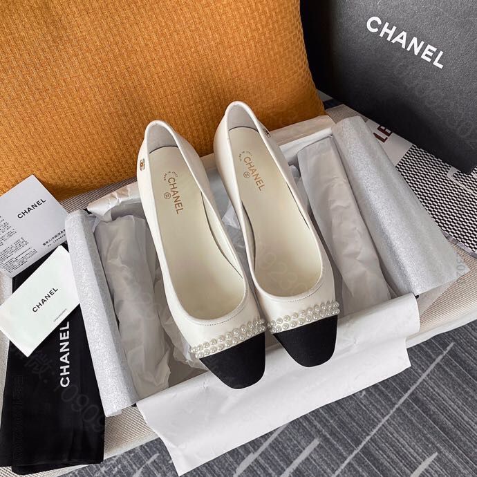 CHANEL【香奈儿】2023春夏新款意大利真皮大底女士低跟鞋
