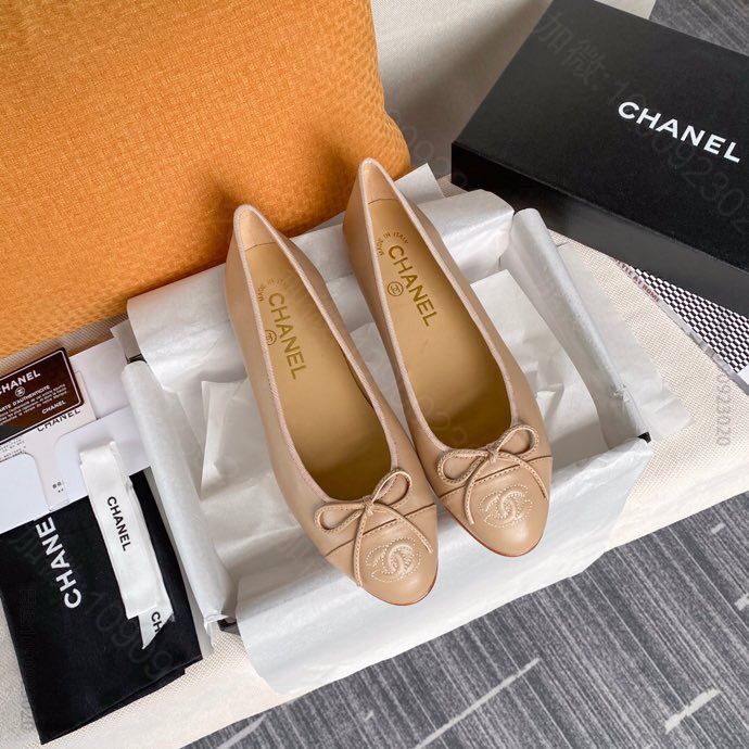 chanel香奈儿 意大利进口真皮大底混种羊皮顶级芭蕾舞鞋