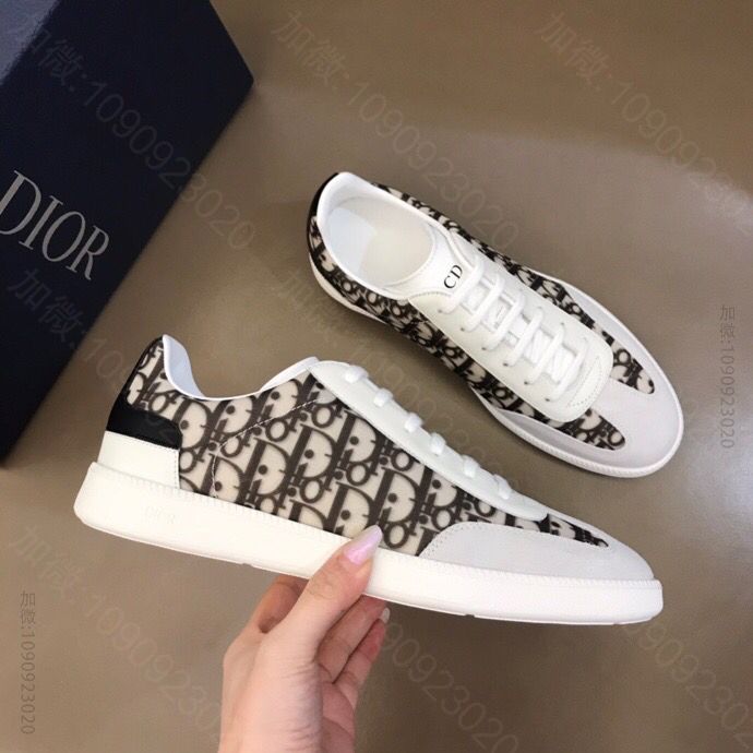 DIOR迪奥 采用原版透气网搭配绒面革B01 运动鞋平板鞋