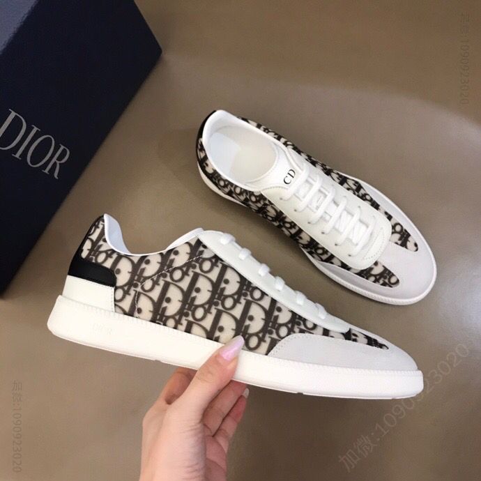 DIOR迪奥 采用原版透气网搭配绒面革B01 运动鞋平板鞋