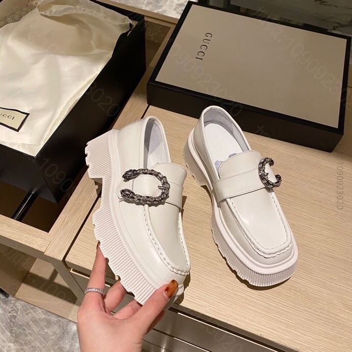 Gucci古驰 新款酒神系列 厚底乐福鞋