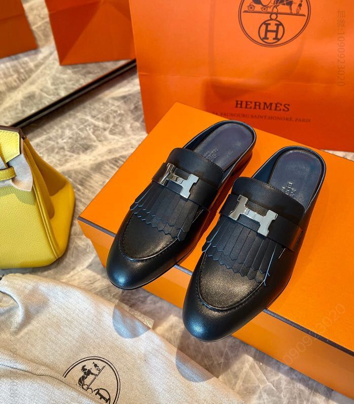 Hermes爱马仕 2023春夏款H家，经典H扣半拖