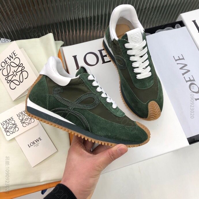 LOEW休闲厚底运动鞋 罗意威拼色运动鞋
