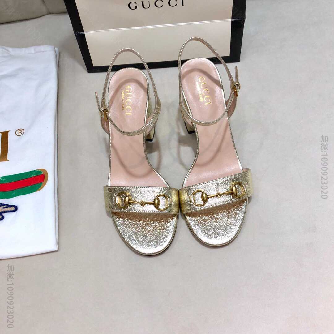 Gucci古驰 市场高端版本 面料、内里、中大底全真皮女士凉鞋